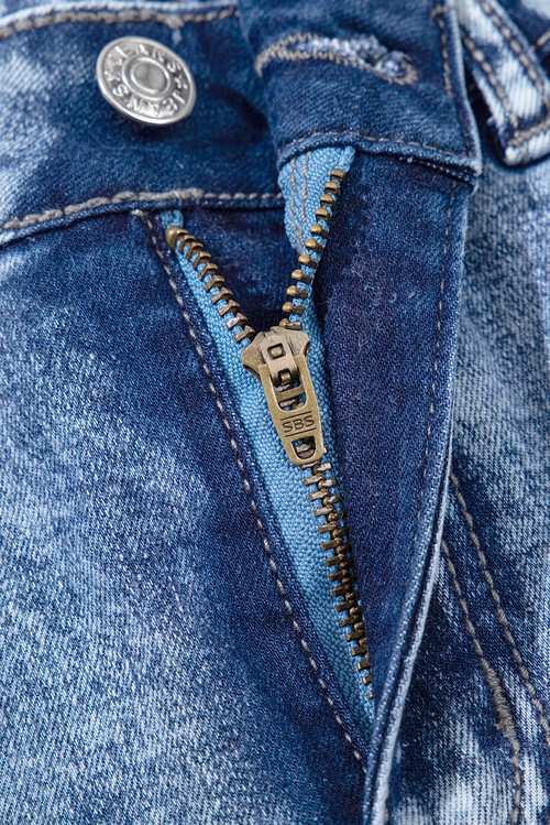 Ashleigh Blue Mineral Wash Bottom Cuff Distressed Wide Leg Jeans