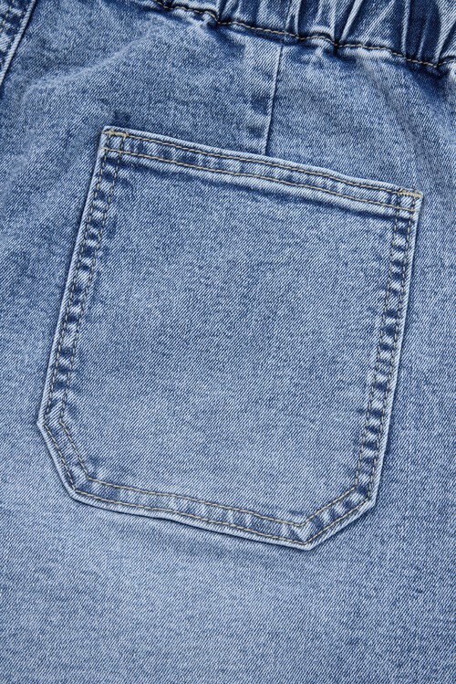 Myosotis Large Patch Pocket Drawstring Paperbag Waist Barrel Jeans